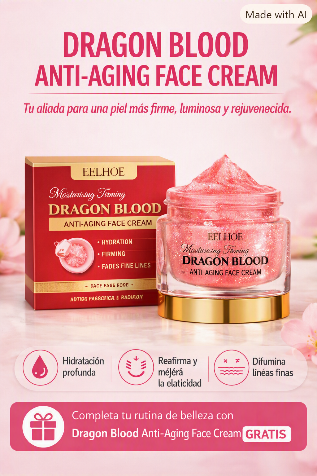 🔥 Crema CANDELA para Celulitis y Estrías + 🎁 Crema hidratante antienvejecimiento 3 en 1 de REGALO